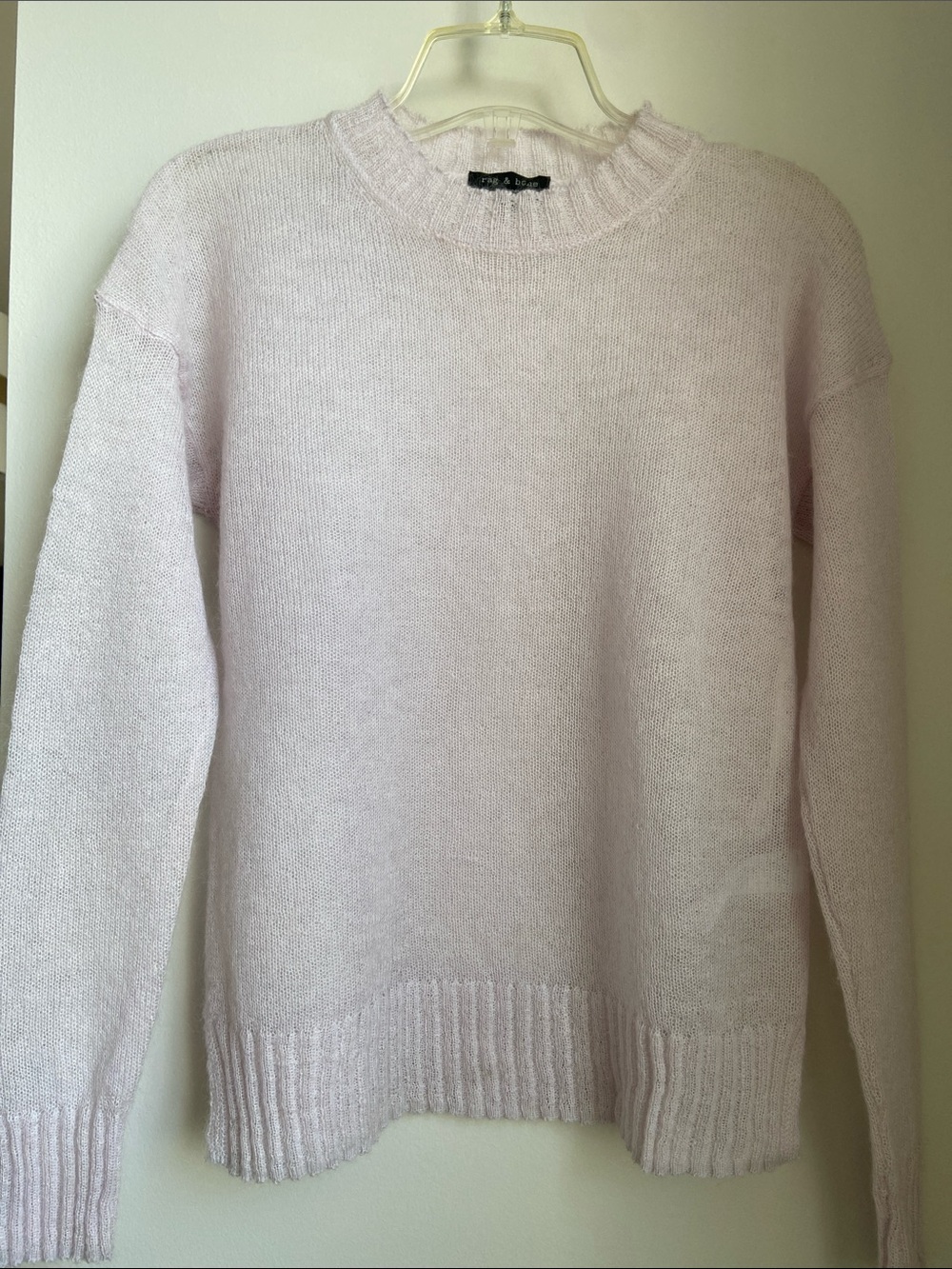 rag & bone Soft Pale Lilac Crewneck Sweater